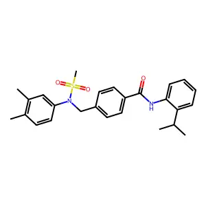 4-[(3,4-dimethyl-N-methylsulfonylanilino)methyl]-N-(2-propan-2-ylphenyl)benzamide structure