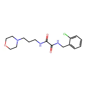 N'-[(2-chlorophenyl)methyl]-N-(3-morpholin-4-ylpropyl)oxamide structure