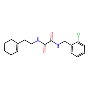 N'-[(2-chlorophenyl)methyl]-N-[2-(cyclohexen-1-yl)ethyl]oxamide structure