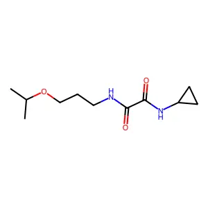 N'-cyclopropyl-N-(3-propan-2-yloxypropyl)oxamide structure