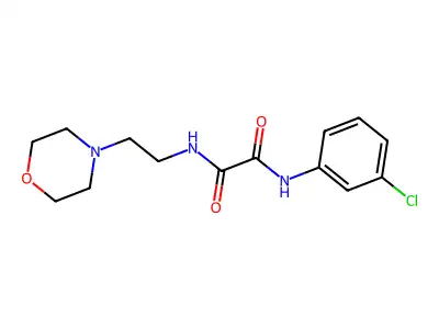 N1-(3-chlorophenyl)-N2-(2-morpholinoethyl)oxalamide structure
