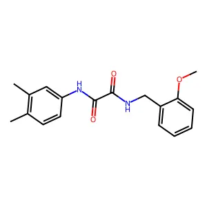 N'-(3,4-dimethylphenyl)-N-[(2-methoxyphenyl)methyl]oxamide structure