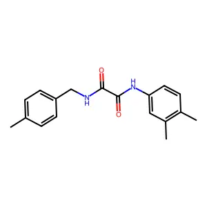 N-(3,4-dimethylphenyl)-N'-(4-methylbenzyl)ethanediamide structure