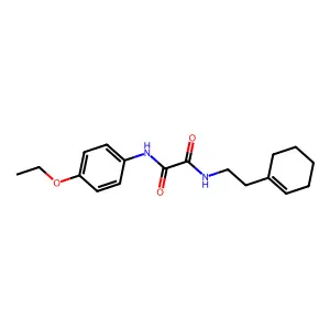 N-[2-(cyclohexen-1-yl)ethyl]-N'-(4-ethoxyphenyl)oxamide structure