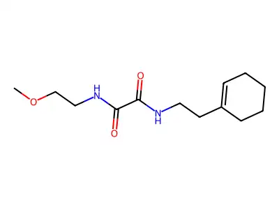 N-[2-(cyclohexen-1-yl)ethyl]-N'-(2-methoxyethyl)oxamide structure