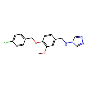 ({4-[(4-Chlorophenyl)methoxy]-3-methoxyphenyl}methyl)-1,2,4-triazol-4-ylamine structure