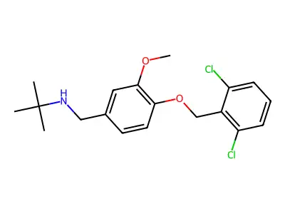 4-[(2,6-Dichlorophenyl)methoxy]-N-(1,1-dimethylethyl)-3-methoxybenzenemethanamine structure