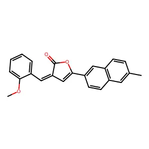 (3Z)-3-[(2-methoxyphenyl)methylidene]-5-(6-methylnaphthalen-2-yl)furan-2-one structure