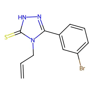 4-allyl-5-(3-bromophenyl)-4H-1,2,4-triazole-3-thiol structure
