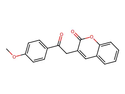3-(2-(4-Methoxyphenyl)-2-oxoethyl)-2H-chromen-2-one structure