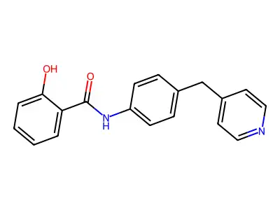 2-hydroxy-N-[4-(pyridin-4-ylmethyl)phenyl]benzamide structure