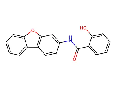 N-(dibenzo[b,d]furan-3-yl)-2-hydroxybenzamide structure