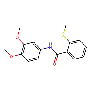 N-(3,4-二甲氧基苯基)-2-甲基硫基苯甲酰胺 structure