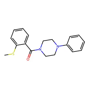 (2-(Methylthio)phenyl)(4-phenylpiperazin-1-yl)methanone structure