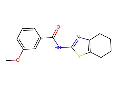 3-methoxy-N-(4,5,6,7-tetrahydro-1,3-benzothiazol-2-yl)benzamide structure