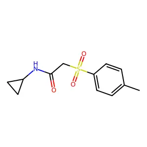 N-cyclopropyl-2-[(4-methylphenyl)sulfonyl]acetamide structure