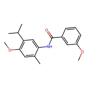3-methoxy-N-(4-methoxy-2-methyl-5-propan-2-ylphenyl)benzamide structure