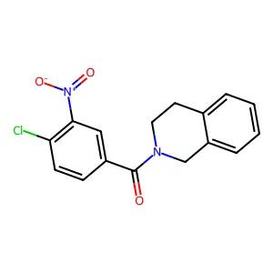 (4-chloro-3-nitrophenyl)-(3,4-dihydro-1H-isoquinolin-2-yl)methanone structure
