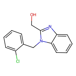 {1-[(2-chlorophenyl)methyl]-1H-1,3-benzodiazol-2-yl}methanol structure