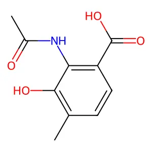 2-Acetamido-3-hydroxy-4-methyl-benzoic acid structure