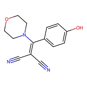 2-[(4-Hydroxyphenyl)(morpholin-4-yl)methylene]malononitrile structure
