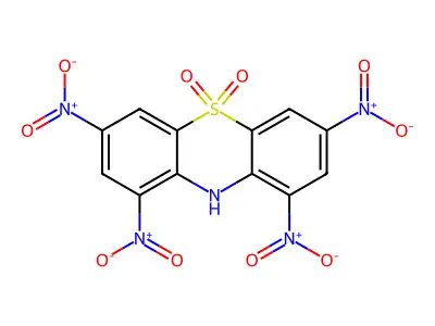 1,3,7,9-Tetranitro-10H-phenothiazine 5,5-dioxide structure