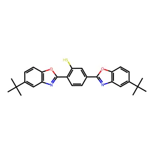 Benzenethiol, 2,5-bis(5-tert-butyl-2-benzoxazolyl)- structure