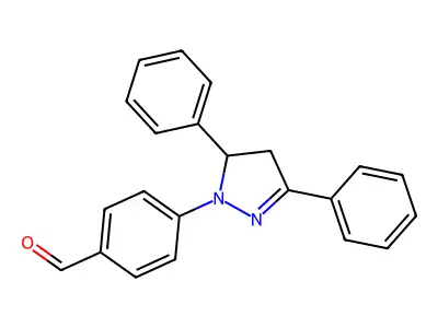 4-(3,5-diphenyl-4,5-dihydro-1H-pyrazol-1-yl)benzaldehyde structure