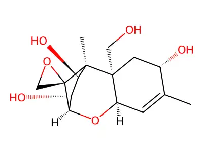 Trichothec-9-ene-3,4,8,15-tetrol, 12,13-epoxy-, (3|A,4|A,8|A)- structure