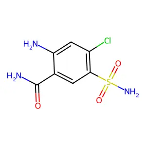 2-氨基-4-氯-5-氨磺酰苯甲酰胺 structure