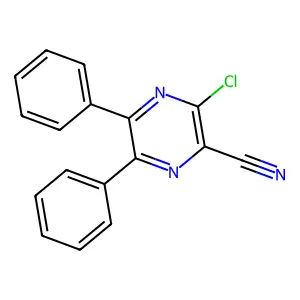 3-Chloro-5,6-diphenylpyrazine-2-carbonitrile structure