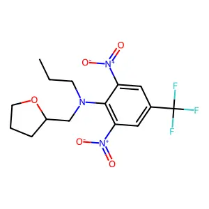2,6-dinitro-N-(oxolan-2-ylmethyl)-N-propyl-4-(trifluoromethyl)aniline structure