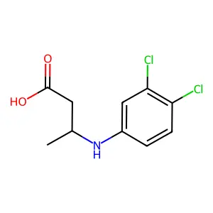 3-(3,4-Dichloroanilino)butanoic acid structure