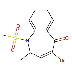 4-bromo-2-methyl-1-methylsulfonyl-2H-1-benzazepin-5-one structure