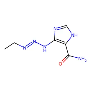 5-(2-ethyliminohydrazinyl)-1H-imidazole-4-carboxamide structure