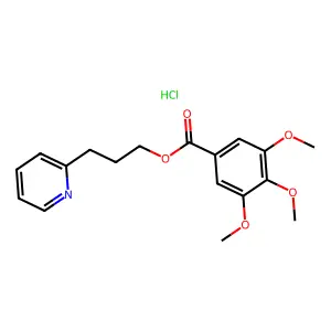 2-Pyridinepropanol, 3,4,5-trimethoxybenzoate (ester), hydrochloride structure