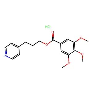 4-Pyridinepropanol, 3,4,5-trimethoxybenzoate (ester), hydrochloride structure