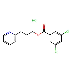 2-Pyridinepropanol, 3,5-dichlorobenzoate (ester), hydrochloride structure