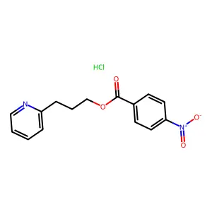 2-Pyridinepropanol, 4-nitrobenzoate (ester), hydrochloride structure