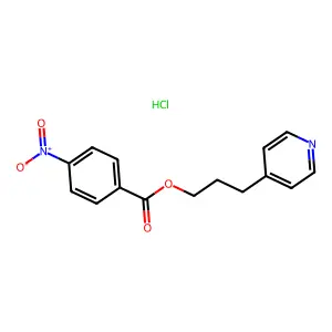 4-Pyridinepropanol, 4-nitrobenzoate (ester), hydrochloride structure
