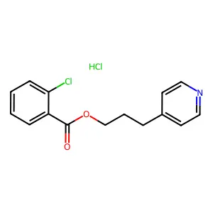 4-Pyridinepropanol, 2-chlorobenzoate (ester), hydrochloride structure
