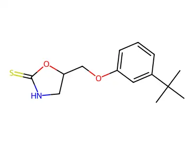 5-((m-tert-Butylphenoxy)methyl)-2-oxazolidinethione structure