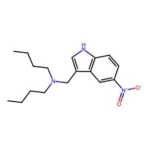 Indole, 3-((dibutylamino)methyl)-5-nitro- structure