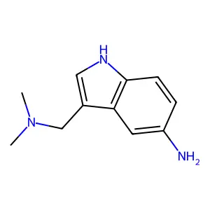 Indole, 5-amino-3-((dimethylamino)methyl)- structure