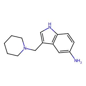Indole, 5-amino-3-(piperidinomethyl)- structure