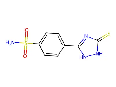 4-(2,5-Dihydro-5-thioxo-1H-1,2,4-triazol-3-yl)benzenesulfonamide structure