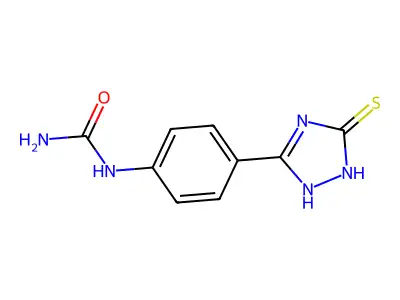 1H-1,2,4-Triazole-3-thiol, 5-(p-ureidophenyl)- structure