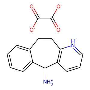 5H-Benzo(4,5)cyclohepta(1,2-b)pyridine, 10,11-dihydro-5-amino-, oxalate (1:1) structure
