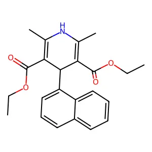 Diethyl 2,6-dimethyl-4-naphthalen-1-yl-1,4-dihydropyridine-3,5-dicarboxylate structure