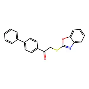 2-(4-Phenylbenzoylmethylthio)benzoxazole structure
